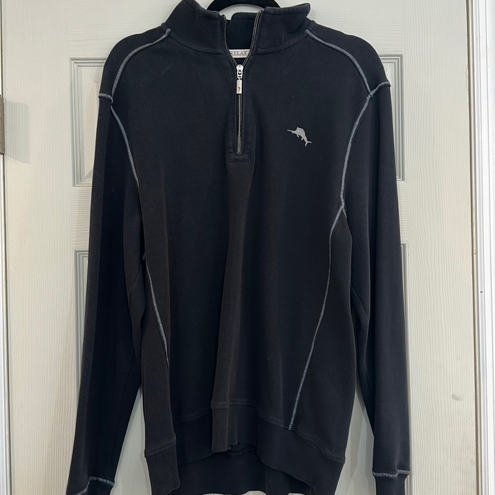 Tommy Bahama Black Pullover 1/4 Zip